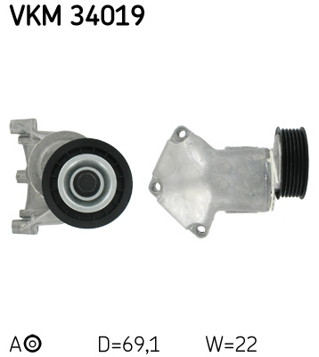 SKF Feszítőkar, hosszbordásszíj VKM34019_SKF